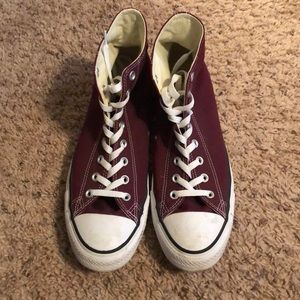 Burgundy/wine colored converse